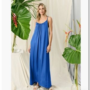 Elegant Blue Maxi Dress